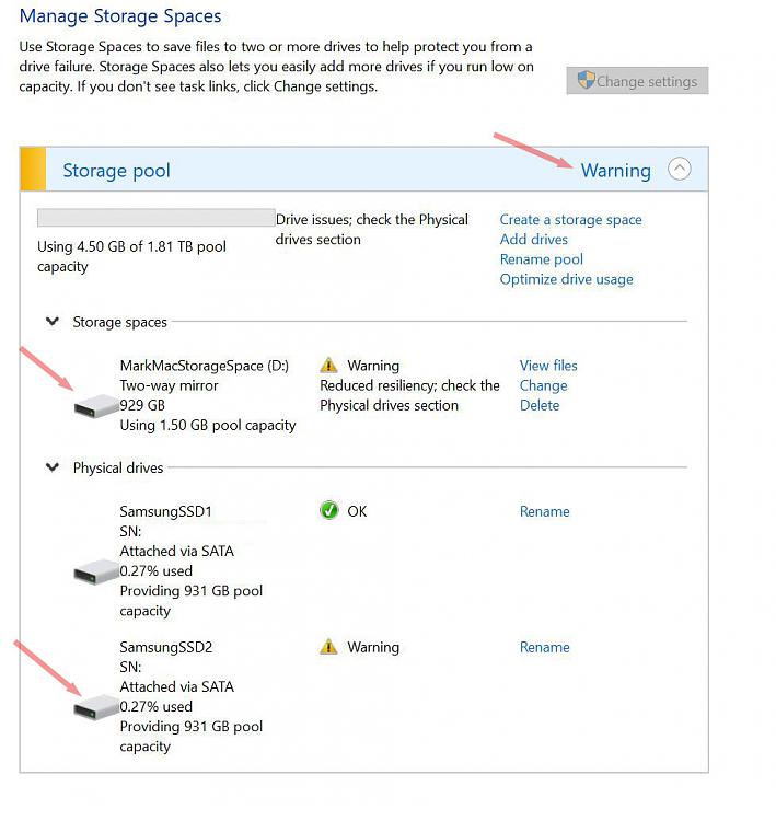 Windows Storage Spaces Replacing a Failed Disk [Twoway Mirror] Windows 10 Forums