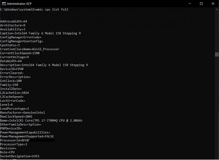 Is there any way to get Batch and Serial number of Intel Processor? Windows 10 Forums