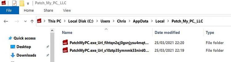 Local, LocalLow, Roaming folders in in AppData on.
