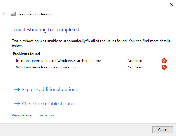 Cannot Start Windows Search Service Error 3 cannot find path Solved