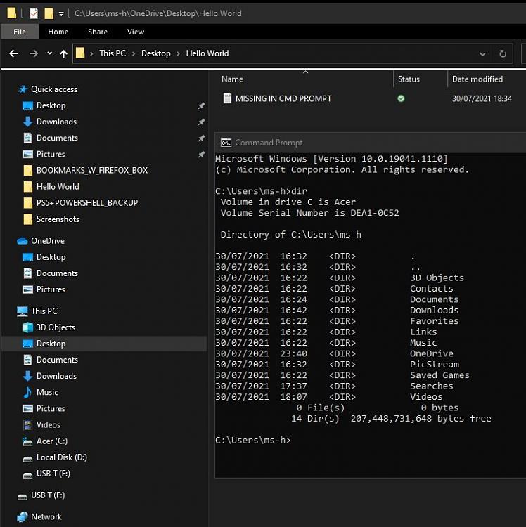 Desktop folder missing in Command Prompt Windows 10 Forums