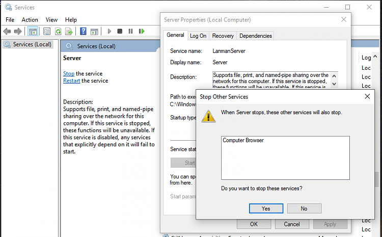 Disable network sharing - Page 3 - Windows 10 Forums