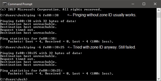 Can't connect to home server until I ping myself from it (IPv6 only