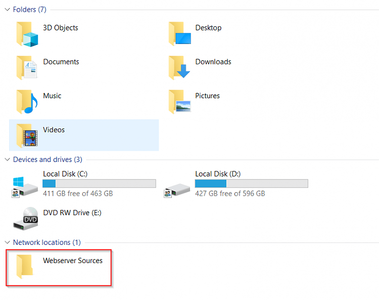 Windows 10 network shortcut taking up space on C drive Page 2