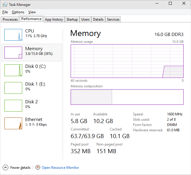 Out of Memory with plenty free???? Solved Windows 10 Forums