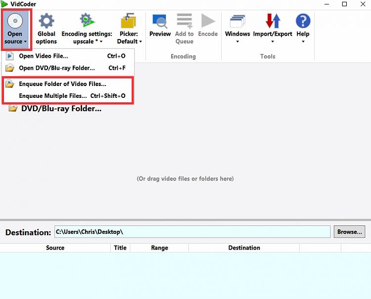 Batch encoding using Handbrake Windows 10 Forums