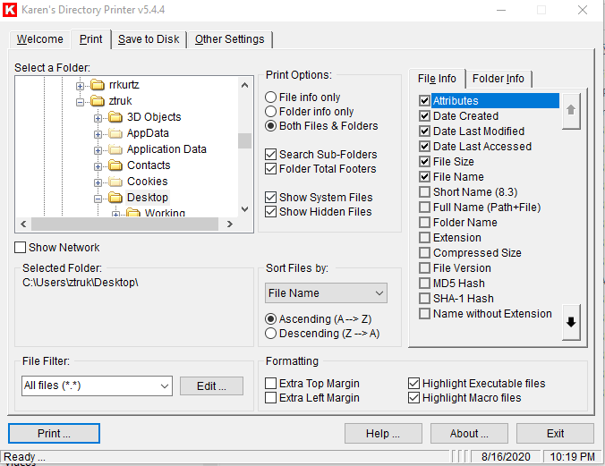 List file names than a folder. Windows 10 Forums