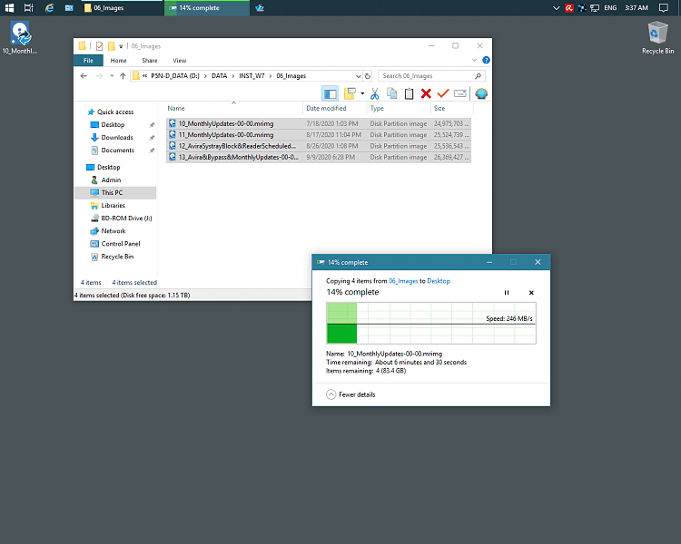 Filezilla concurrent copying on same Host File Explorer
