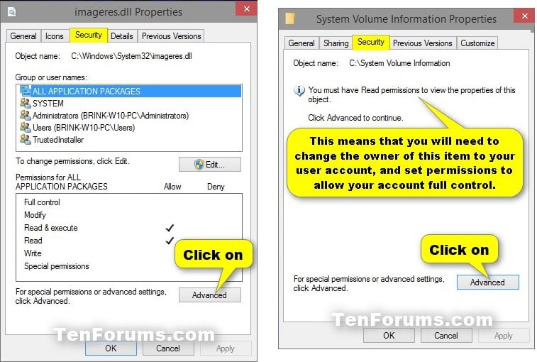 Change Owner of File, Folder, Drive, or Registry Key in Windows 10