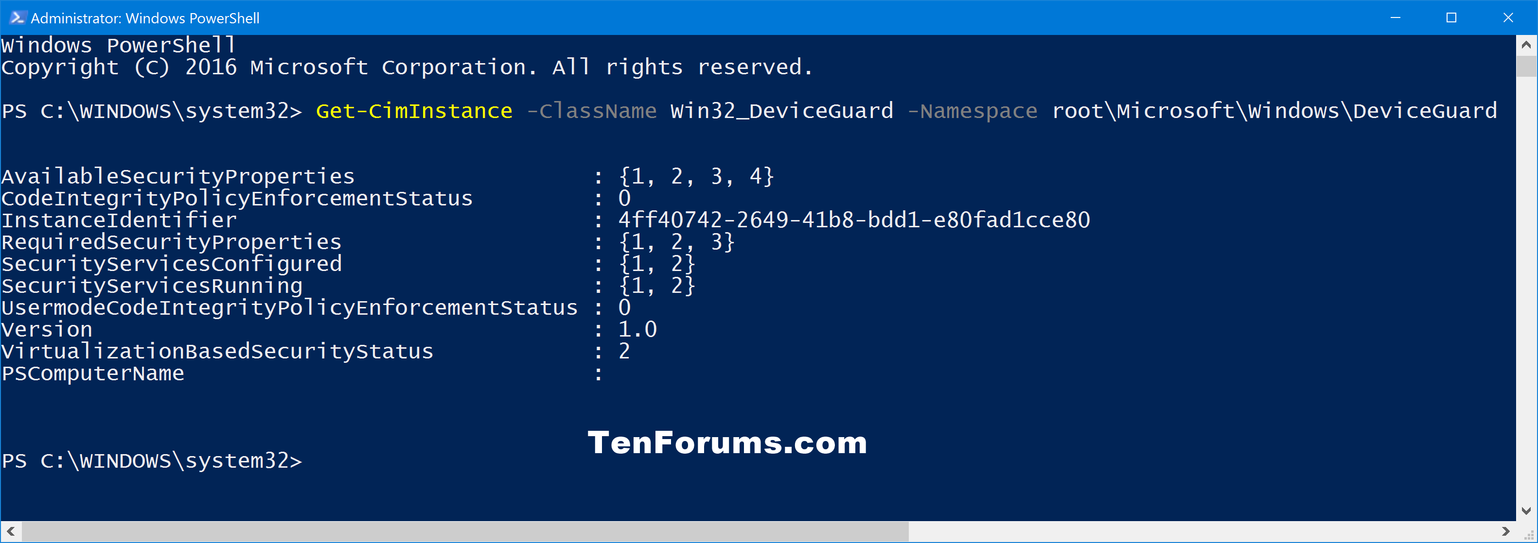 Security System Verify if Device Guard is Enabled or Disabled in Windows 10