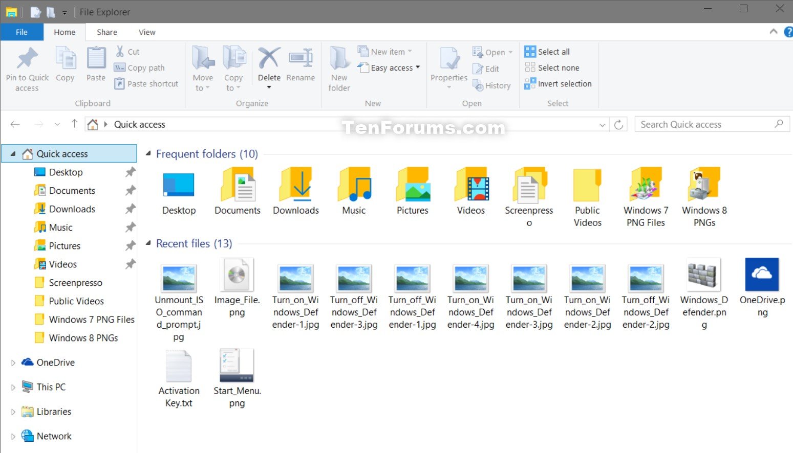 Quick access Add or Remove Recent files in Windows 10 Windows 10