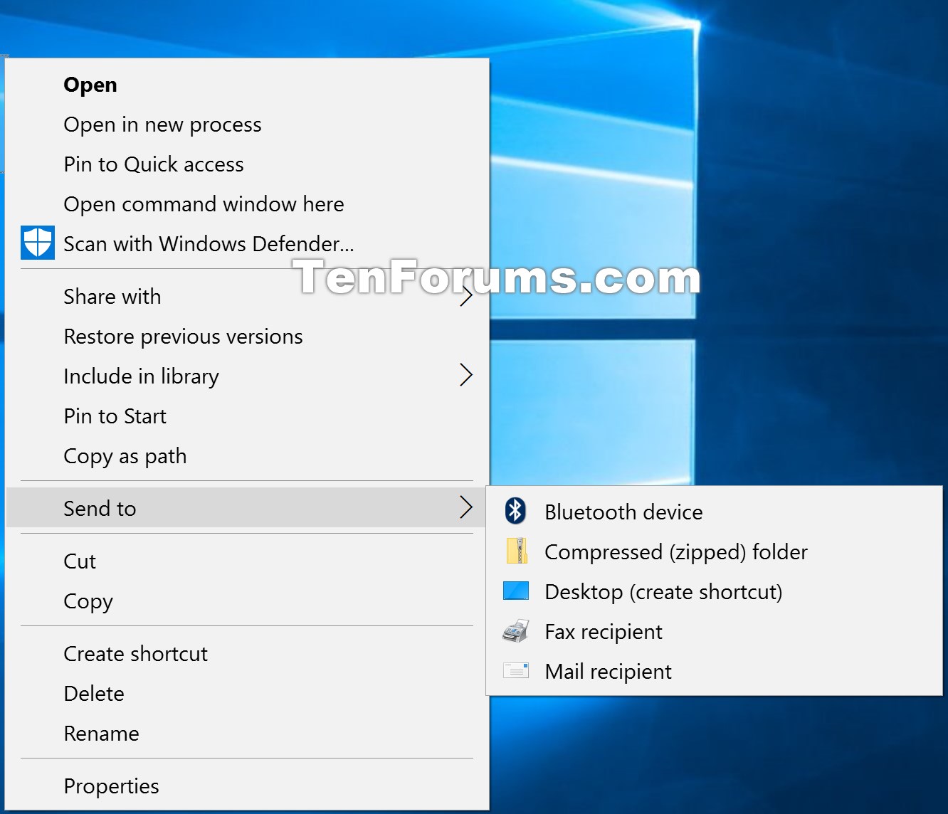 Add or Remove Drives in Send to Context Menu in Windows 10 Tutorials