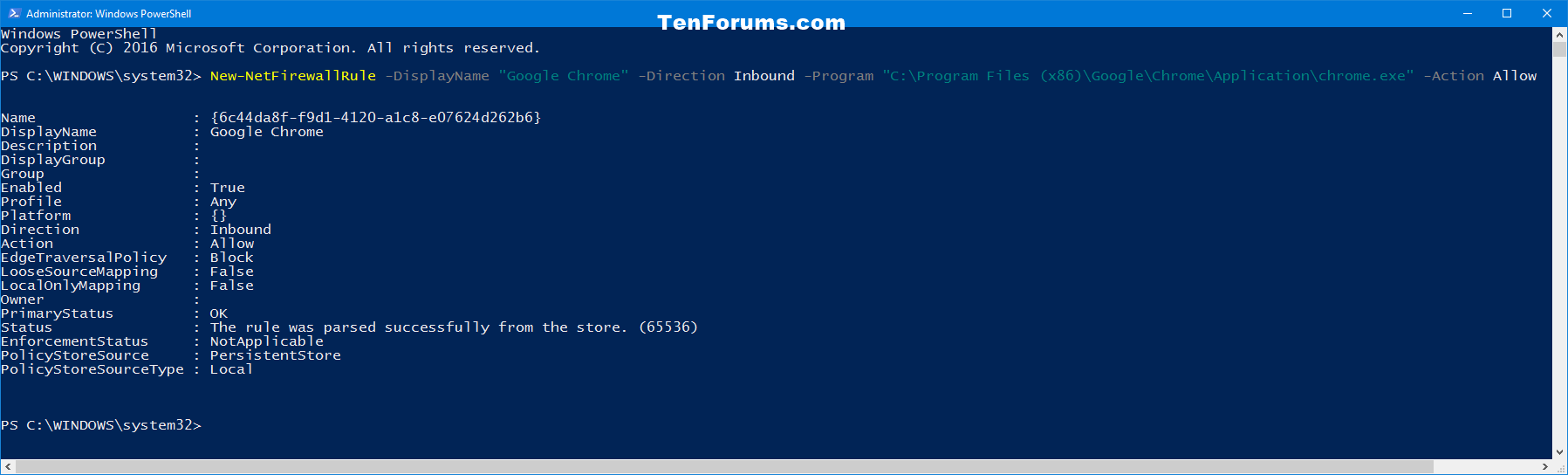Add or Remove Allowed Apps through Windows Firewall in Windows 10