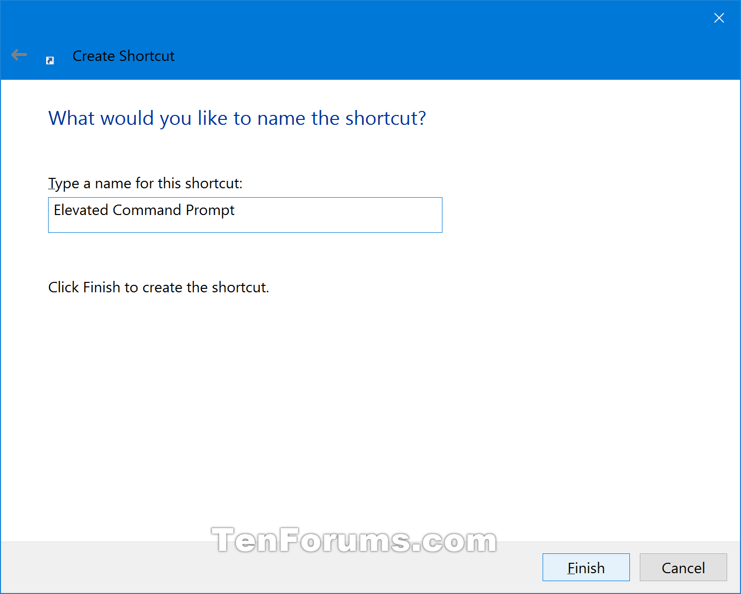 Create Elevated Command Prompt Shortcut in Windows 10 Tutorials