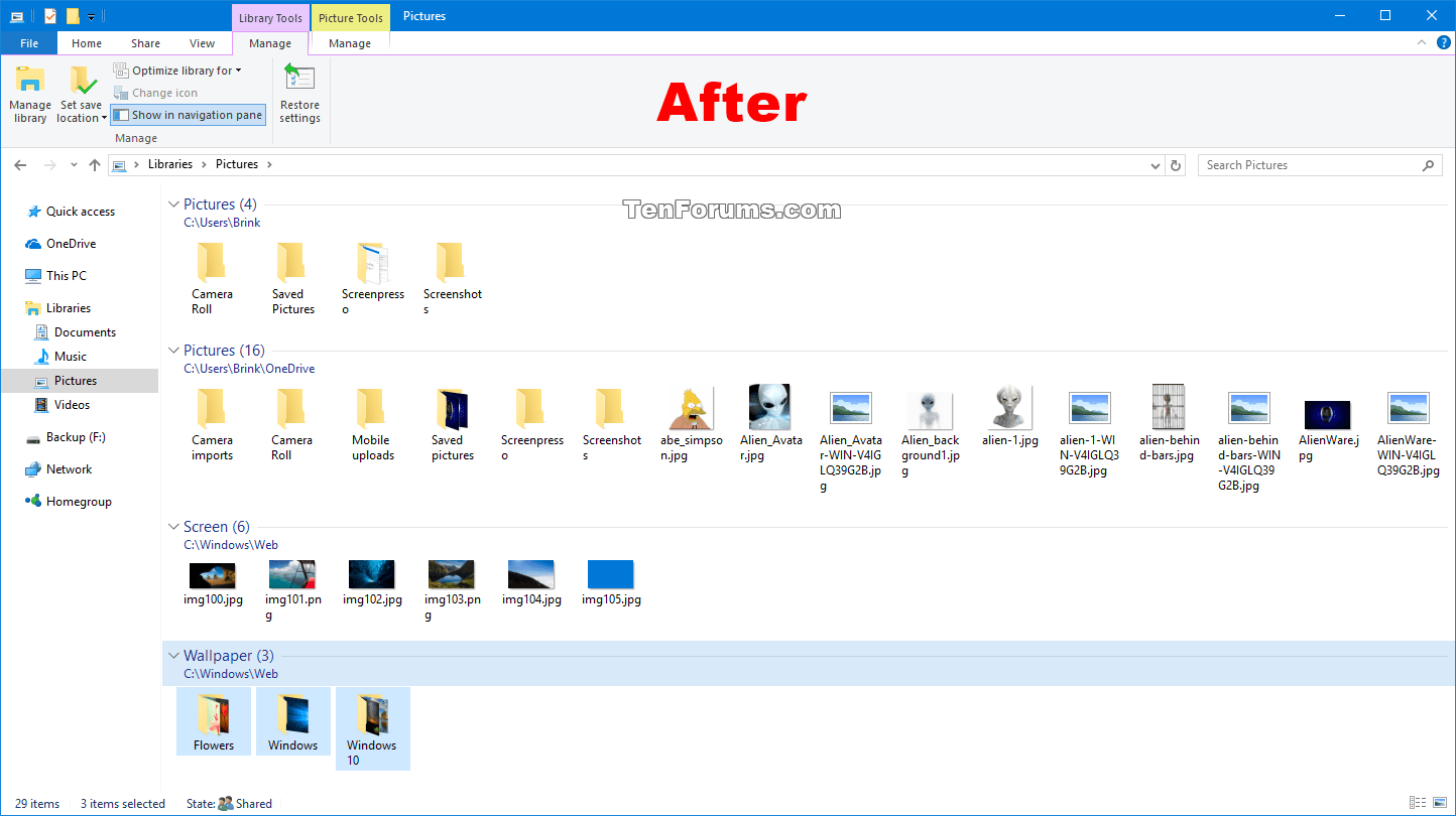 Reorder Library Folders in Windows 10 Tutorials