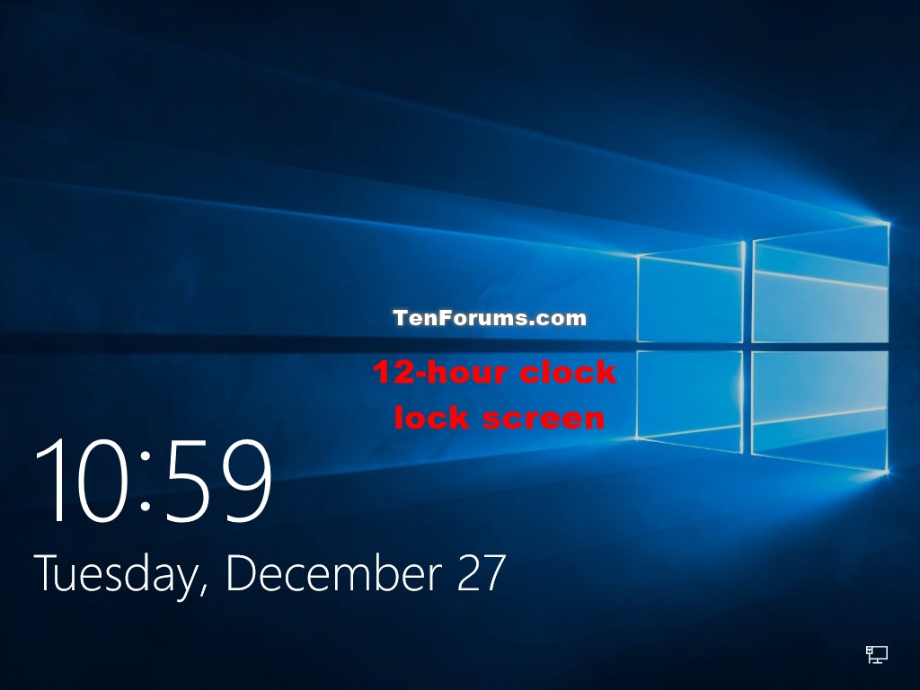 General Tips Change Lock Screen Clock to 12 hour or 24 hour Format in