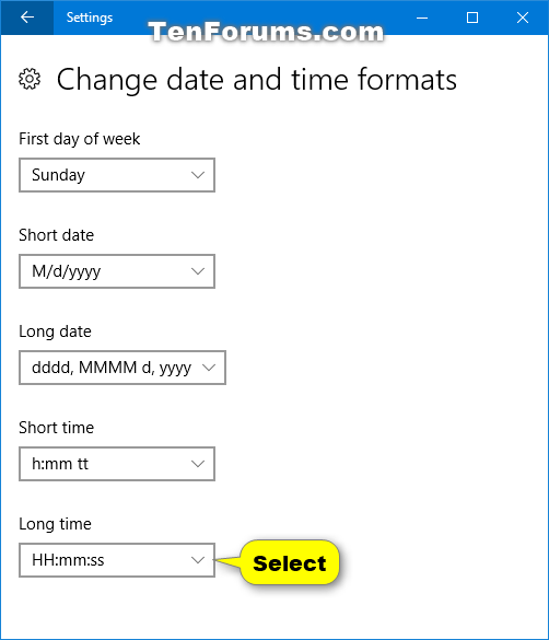 Lock Screen Clock Change to 12 hour or 24 hour Format in Windows 10
