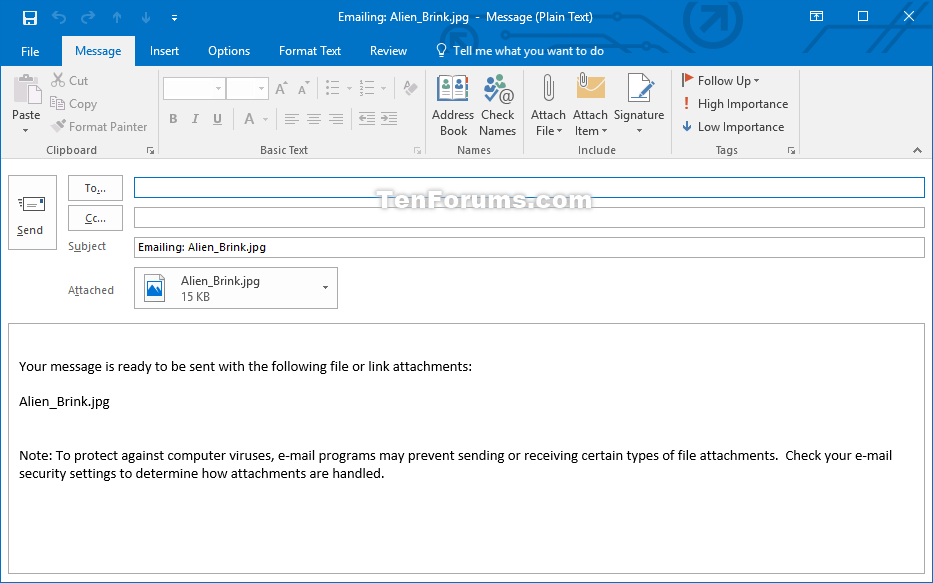 Email Add to Context Menu in Windows 10 Tutorials