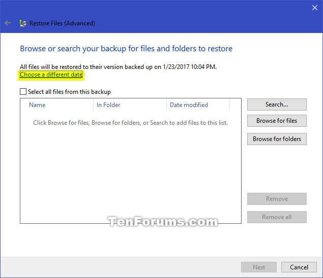 Restore Windows Backup in Windows 10 Tutorials