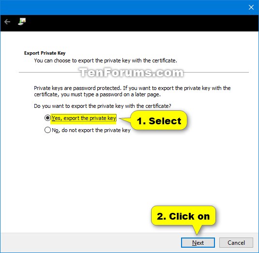 Backup Encrypting File System Certificate and Key in Windows 10 Tutorials