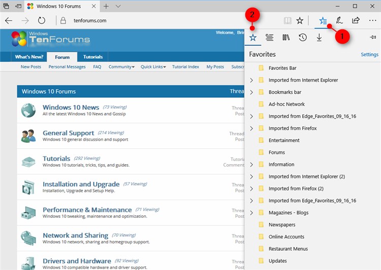 Import Bookmarks from Chrome to Microsoft Edge in Windows 10 Tutorials