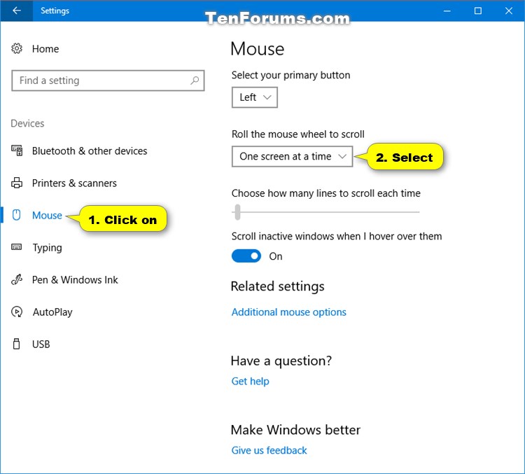 Change Mouse Scroll Speed in Windows 10 Tutorials