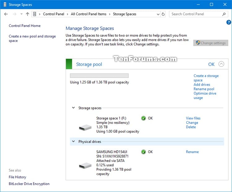 Upgrade Storage Pool for Storage Spaces in Windows 10 Tutorials