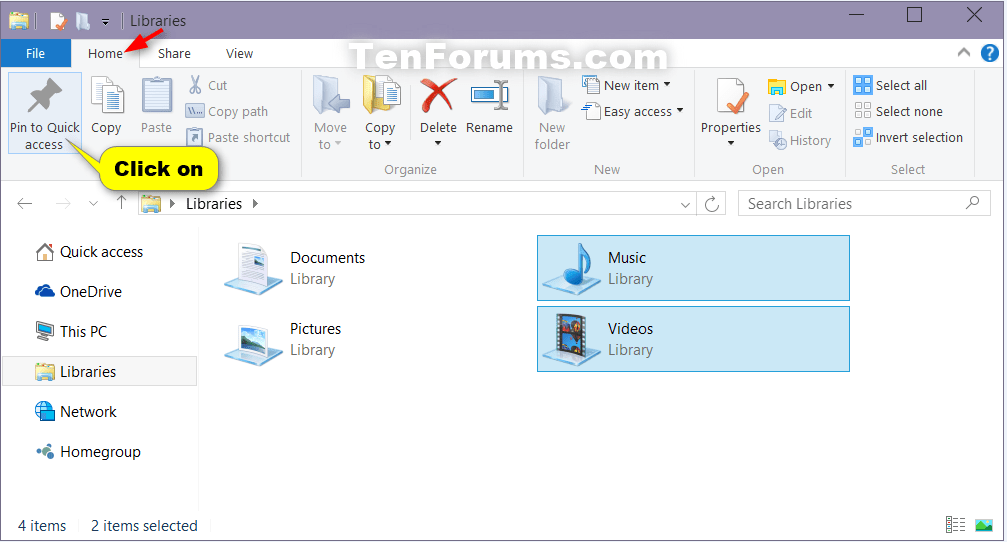 How to Pin or Unpin Folder Locations for Quick access in Windows 10