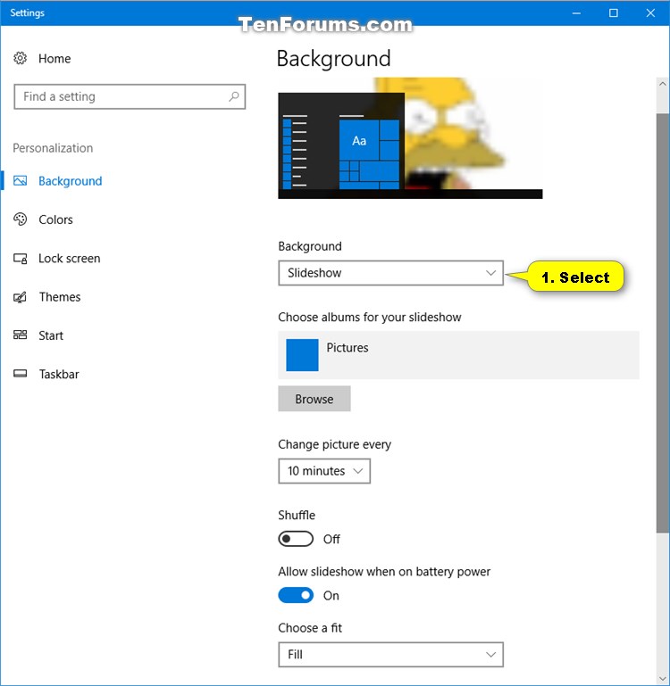 Change Desktop Background in Windows 10 Tutorials