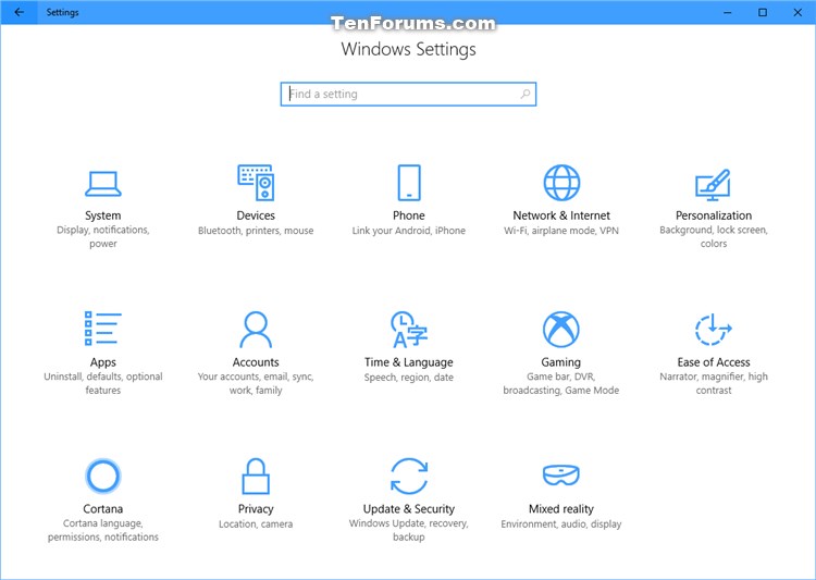 Hide or Show Pages on Settings in Windows 10 Tutorials