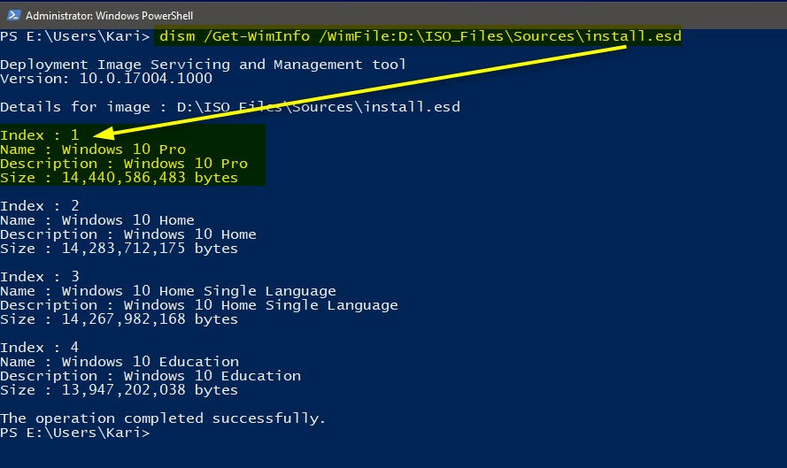 Convert ESD file to WIM using DISM in Windows 10 Tutorials