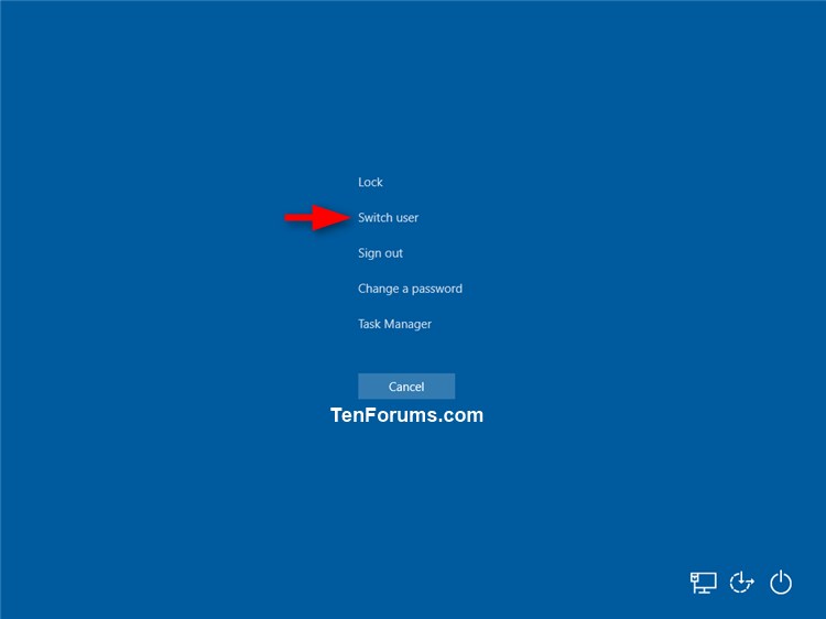 User Accounts Enable or Disable Fast User Switching in Windows 10