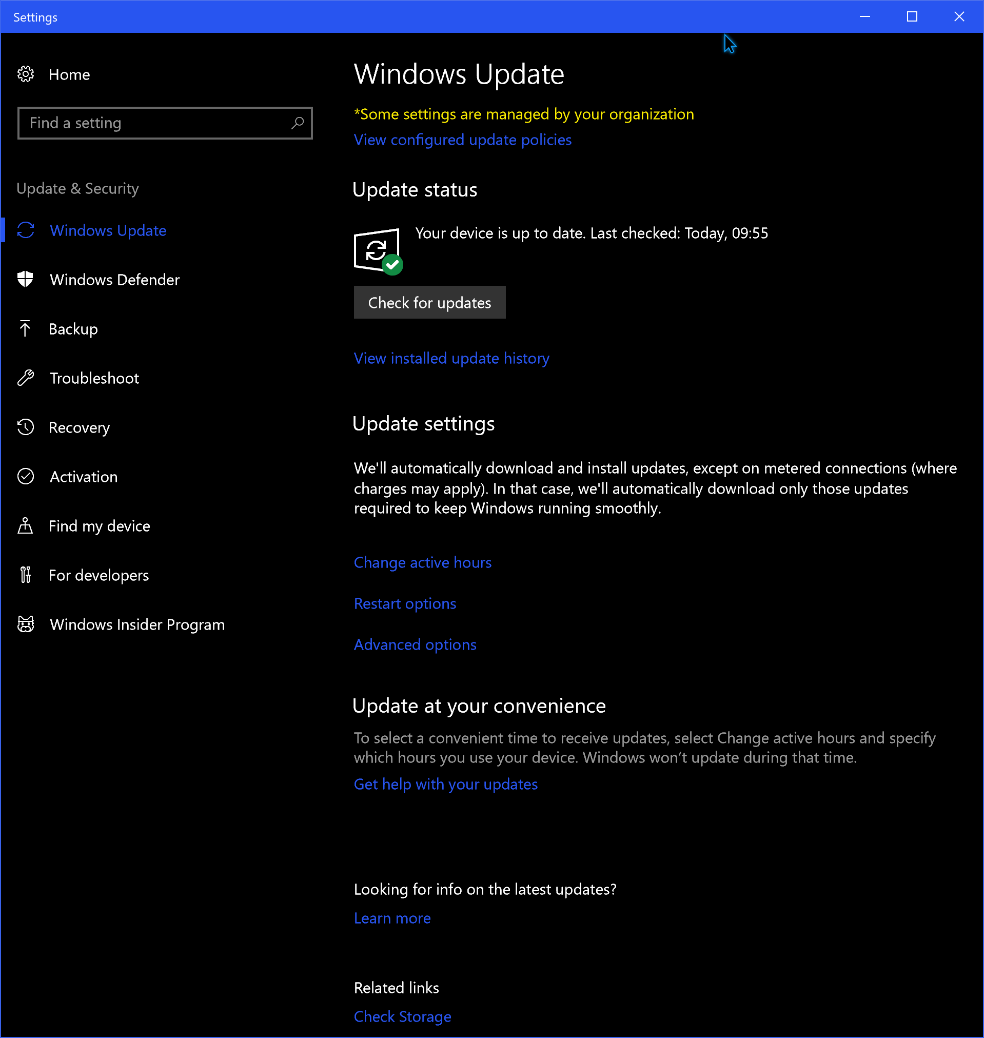 Windows Update Defer Feature and Quality Updates in Windows 10 Page