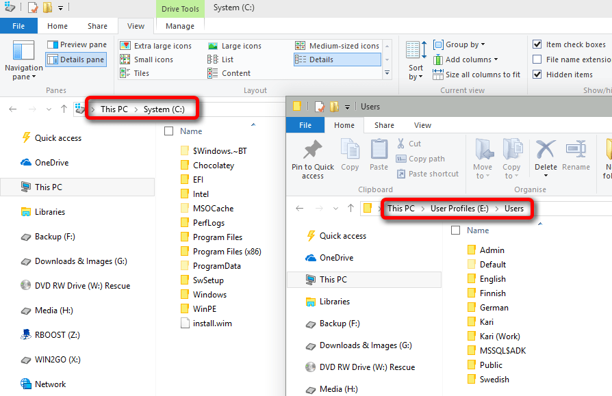 Move Users Folder Location in Windows 10 Page 4 Tutorials