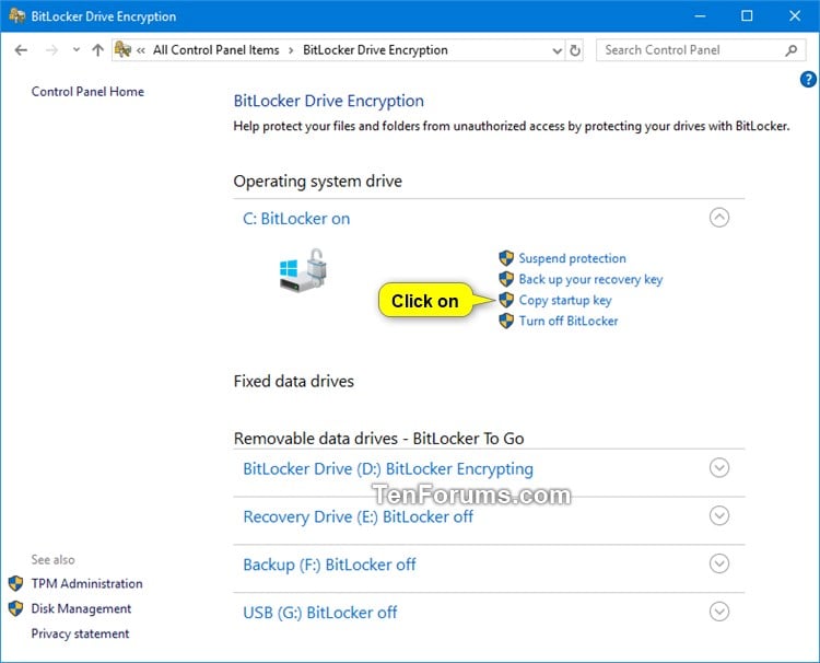 Copy Startup Key of OS Drive Encrypted by BitLocker in Windows Tutorials