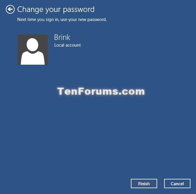Change Account Password in Windows 10 Tutorials