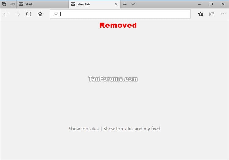 Add or Remove Microsoft Edge Search Box Placeholder Text in Windows 10