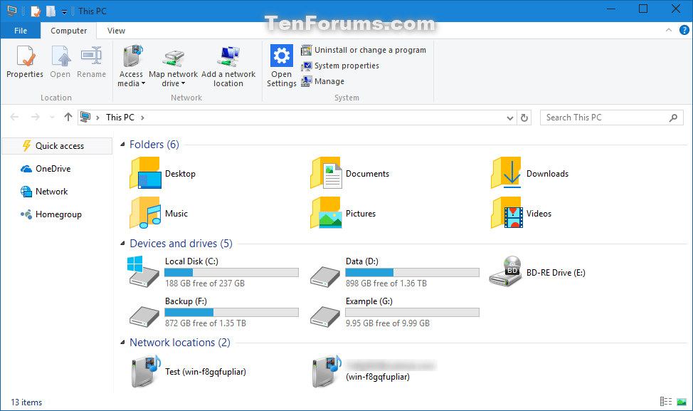 Add or Remove This PC in Navigation Pane in Windows 10 Tutorials