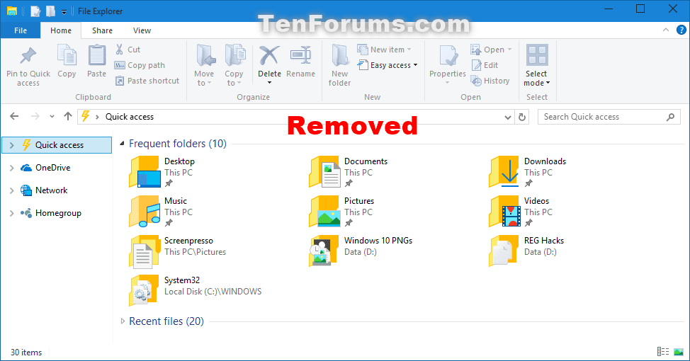 This PC in Navigation Pane Add or Remove in Windows 10 Windows 10