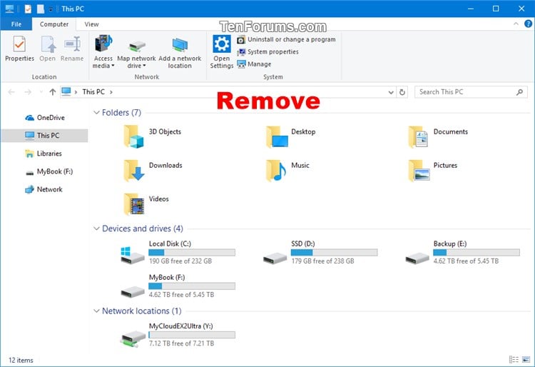 Remove Quick access from Navigation Pane in Windows 10 Windows 10