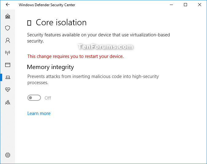 How To Disable Core Isolation Windows 10 diseasedn