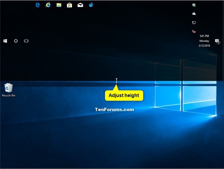 Change Height or Width Size of Taskbar in Windows 10 Tutorials
