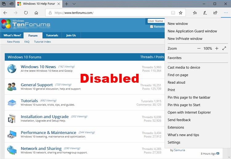 Enable or Disable Microsoft Edge Developer Tools in Windows 10 Tutorials