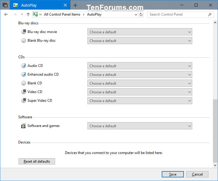 Backup and Restore AutoPlay Settings in Windows 10 Tutorials