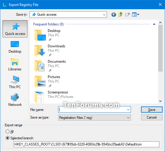 Change Quick Access Icon in File Explorer in Windows 10 Tutorials