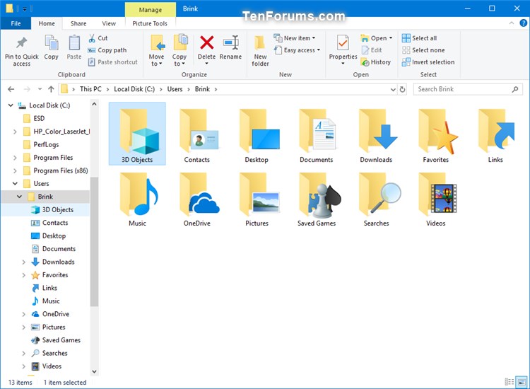 Change or Restore 3D Objects Folder Icon in Windows 10 Tutorials