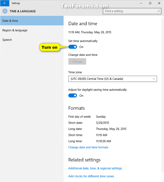 Change Date in Windows 10 Tutorials