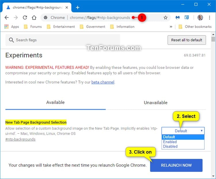Enable or Disable Changing New Tab Page Background in Enable or Disable Changing New Tab Page Background in