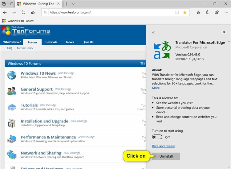Add or Remove Extensions in Microsoft Edge Tutorials