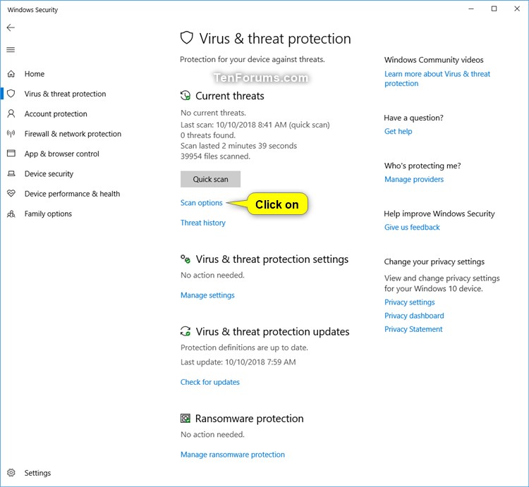 Windows Defender Offline Scan in Windows 10 Tutorials